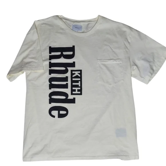 RHUDE X KITH | Oversized Pocket Tee | Cream | Big Logo | Collab | Sample | SS19 - Picture 7 of 12